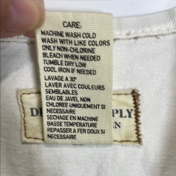 Ralph Lauren Denim & Supply White Distressed Jean Jacket XL - Picture 10 of 10